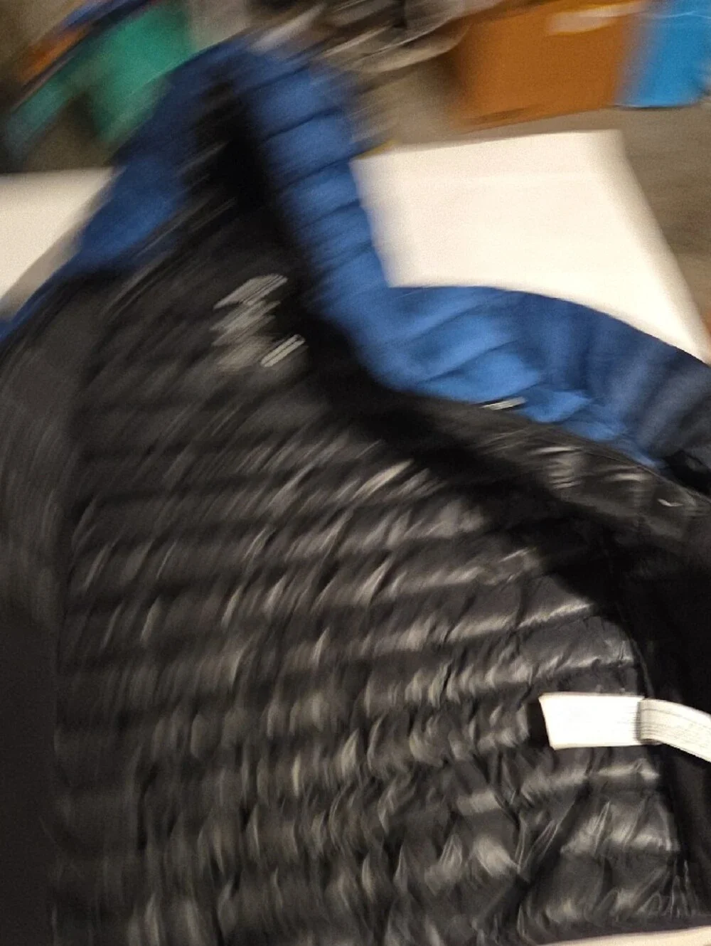 Hollister Blue-to-Black Ombre Hooded Puffer Jacket